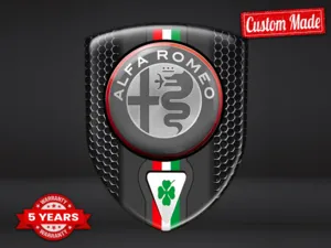 Alfa Romeo Etiqueta Impermeable Premium Alta Calidad Profesional